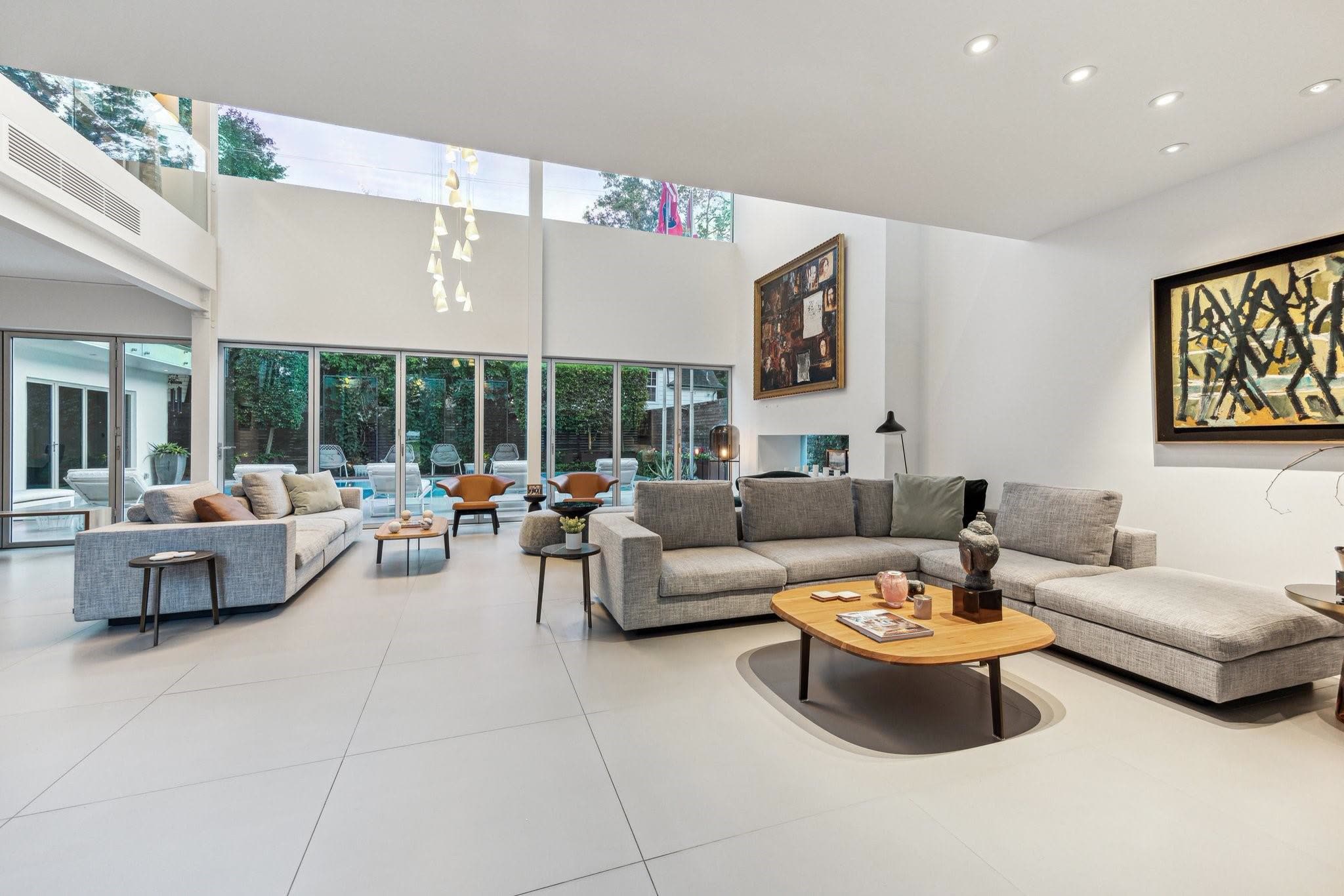 Main living area opening to the pool